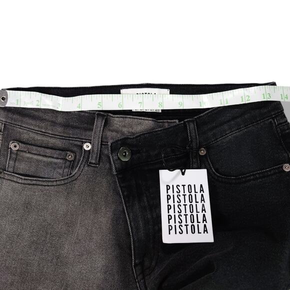NWT Pistola Lennon Crossover High Rise Crop Boot Jeans Sz. 27x27 Black Gray - Picture 9 of 13